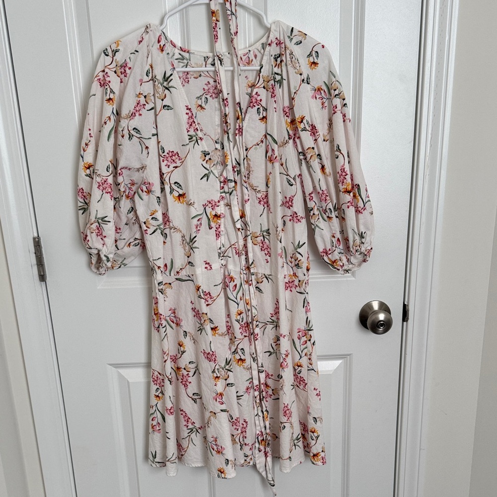 H&M no tags floral mini dress 100% Cotton M